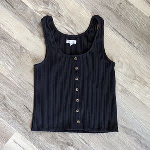 Madewell | Button down crop tank top